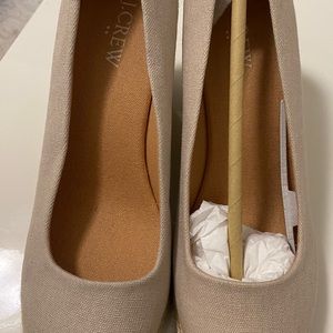 Never Worn J Crew Espadrilles Wedges in Beige Size 7.5